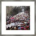 Thousands Attend Women's March On Washington Framed Print