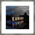 Kansas Jayhawks Window At University Of Kansas Framed Print