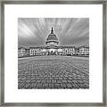 Us Capitol Building Bw #2 Framed Print