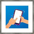Using A Mobile Device #2 Framed Print