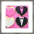 Wedding Cookies In Bridal Party Design. #2 Framed Print