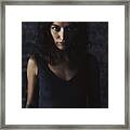 Woman Looking Into Camera, Portrait. #2 Framed Print