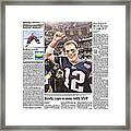 2002 Patriots Vs. Rams Usa Today Sports Section Front Framed Print