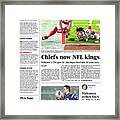 2020 Chiefs Vs. 49ers Usa Today Sports Section Front Framed Print