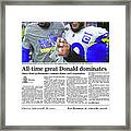 2022 Rams Vs. Bengals Usa Today Sports Section Front Framed Print