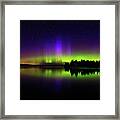 Northern Lights Over Boulder Lake #23 Framed Print