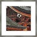 251 Rain Muted Roof Gables, Sumiyoshi Taisha Shrine, Osaka, Japan Framed Print