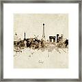 Paris France Skyline #27 Framed Print