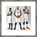 Demarcus Cousins, Jrue Holiday, And Anthony Davis #3 Framed Print