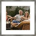 Friends Conversing At A Party #3 Framed Print