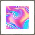 Holographic Neon Background. Wallpaper #3 Framed Print