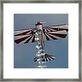 Red And White Airplane #3 Framed Print