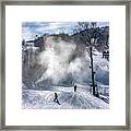 Skiing At The North Carolina Skiing Resort In February #3 Framed Print