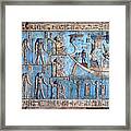 Hieroglyphic Carvings In Ancient Egyptian Temple #32 Framed Print