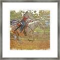 Barrel Racing At The Turning Point Arena #34 Framed Print