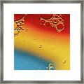 Abstract, Image Of Oil, Water And Soap With Colourful Background #2 Framed Print