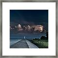 Lightning Storms Over Lake Erie By Kathryn Framed Print