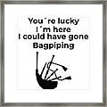 Funny Bagpiper Bagpiping Scotsman Musician Player #4 Framed Print