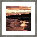 Highcliffe Beach At Sunset #4 Framed Print