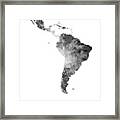 Latin America Watercolor Map #4 Framed Print