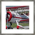 Red And White Airplane Framed Print