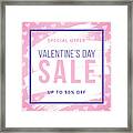 Valentine’s Day Design For Advertising, Banners, Leaflets And Flyers. #4 Framed Print