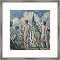 Bathers By Paul Cezanne Framed Print