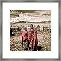 Daughter Father Maasai Tanzania 4198 Framed Print