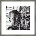4269 Maasai Child Village School Ngorongoro Framed Print