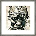 Portrait Of A Maasai Warrior 4285 Framed Print