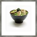 Close Up Of Bowl Of Japanese Food #5 Framed Print
