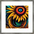Rainbow Sunflower #5 Framed Print