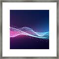 Abstract Particle Background With Copy Space #6 Framed Print