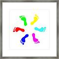 6 Rainbow Feet Apart Framed Print