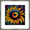 Rainbow Sunflower #6 Framed Print