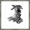 Wales Watercolor Map #6 Framed Print