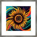 Rainbow Sunflower #7 Framed Print