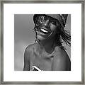 7556 La Belle Model Actor Rachael Enjoying Delray Beach Framed Print