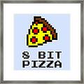 8 Bit Pizza Computer Humor Framed Print