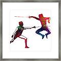 Fencing Sport Art #fencing #sport #8 Framed Print