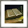 Still Life With Bible #8 Framed Print