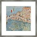A Bridge In Venice 1899 Maurice Prendergast  American 1858 To 1924 Framed Print