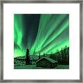 A Cabin In The Lights Framed Print