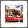 A Cadillac And The Hotel Inglaterra Framed Print