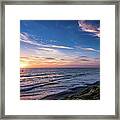 A Glorious Sunset At North Ponto, Carlsbad State Beach Framed Print