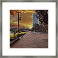 A Gorgeous Sunset In Nashville Framed Print