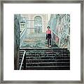 A Jogger In The City Framed Print