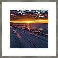 A Little Magic At This Icy Sunset Framed Print