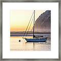 A Little Mist Morro Bay Harbor Framed Print