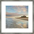 A Lovely End - Bamburgh Beach And Castle Framed Print